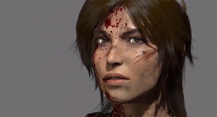 Lara faz caras e bocas no novo vídeo de Tomb Raider (Foto: Divulgação)
